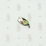 Tiny Enameled Silver Cicada Pendant