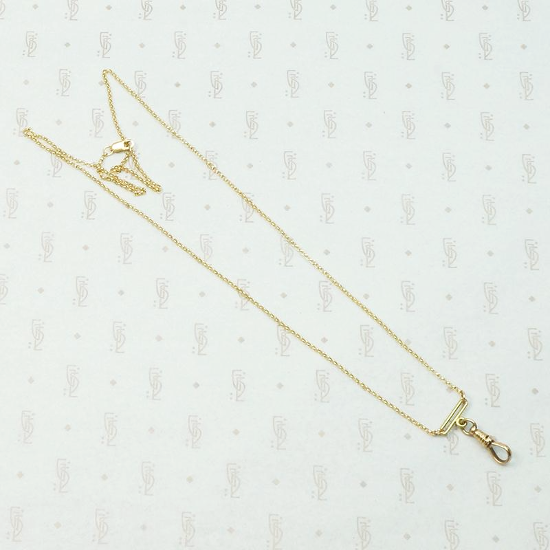 Delicate Gold Hook & Bar Necklace