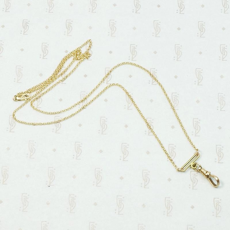 Delicate Gold Hook & Bar Necklace