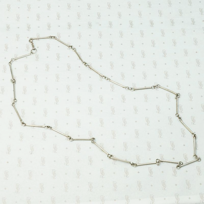 Cool Retro Silver Bar Necklace