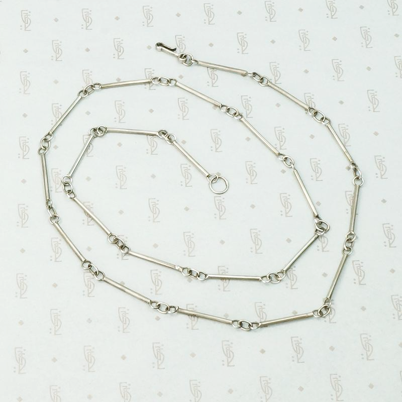 Cool Retro Silver Bar Necklace