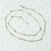 Cool Retro Silver Bar Necklace