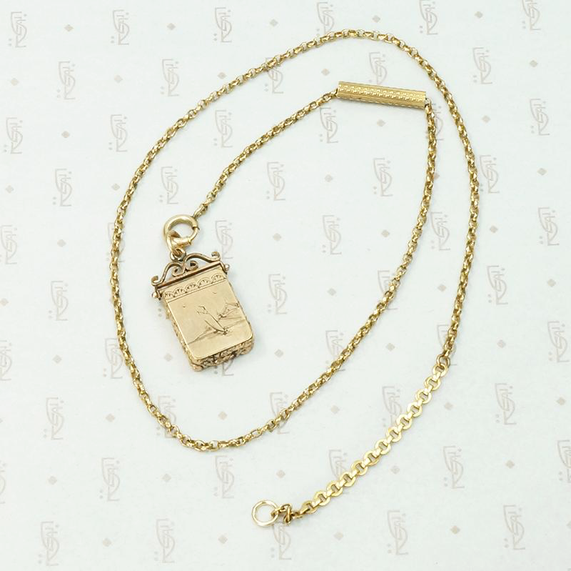Irresistibly Tactile Antique Chain with Sliding Tube