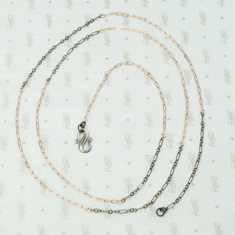 Rose & Silver Chain with Decorative Clasp