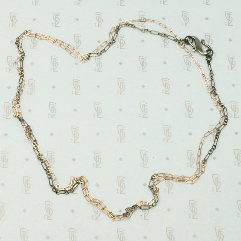 Rose & Silver Chain with Decorative Clasp