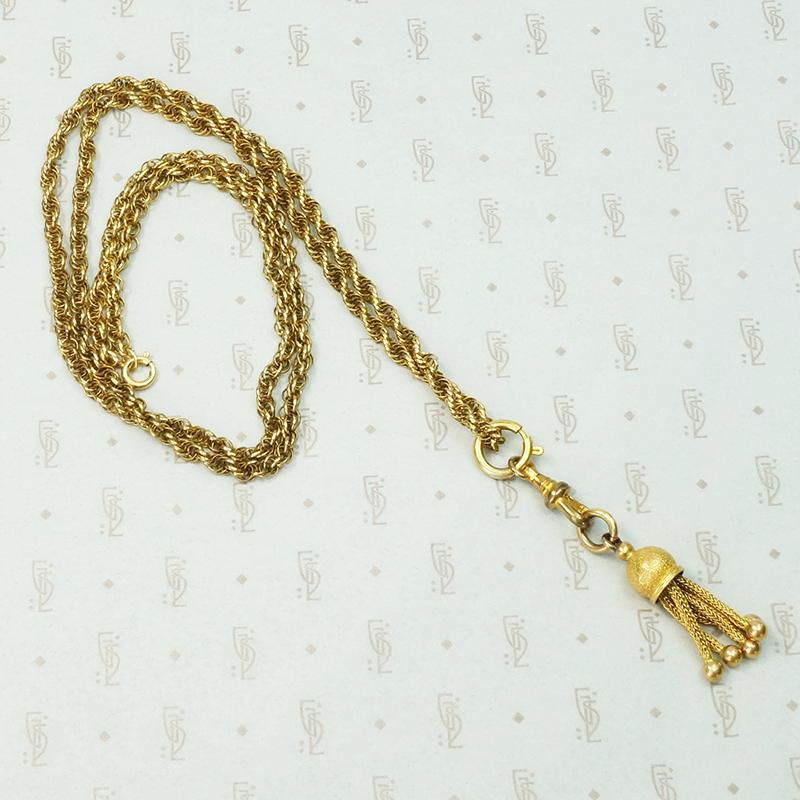 Chubby Gold Victorian Tassel Pendant