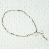 Heavy Silver Married Chain with Lovers Knot Links
