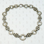 Ornate Engraved Link Necklace with Bolt Ring