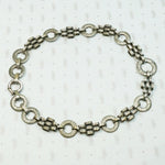 Ornate Engraved Link Necklace with Bolt Ring