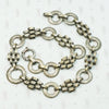 Ornate Engraved Link Necklace with Bolt Ring