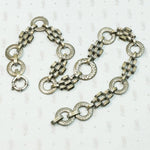 Ornate Engraved Link Necklace with Bolt Ring