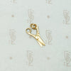Tiny Gold Working Scissors Charm