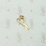 Tiny Gold Working Scissors Charm
