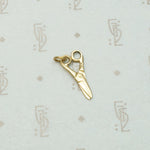 Tiny Gold Working Scissors Charm