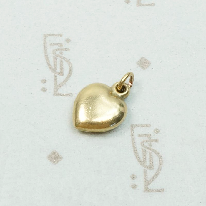 Endearing Wee Rosy Gold Heart Charm