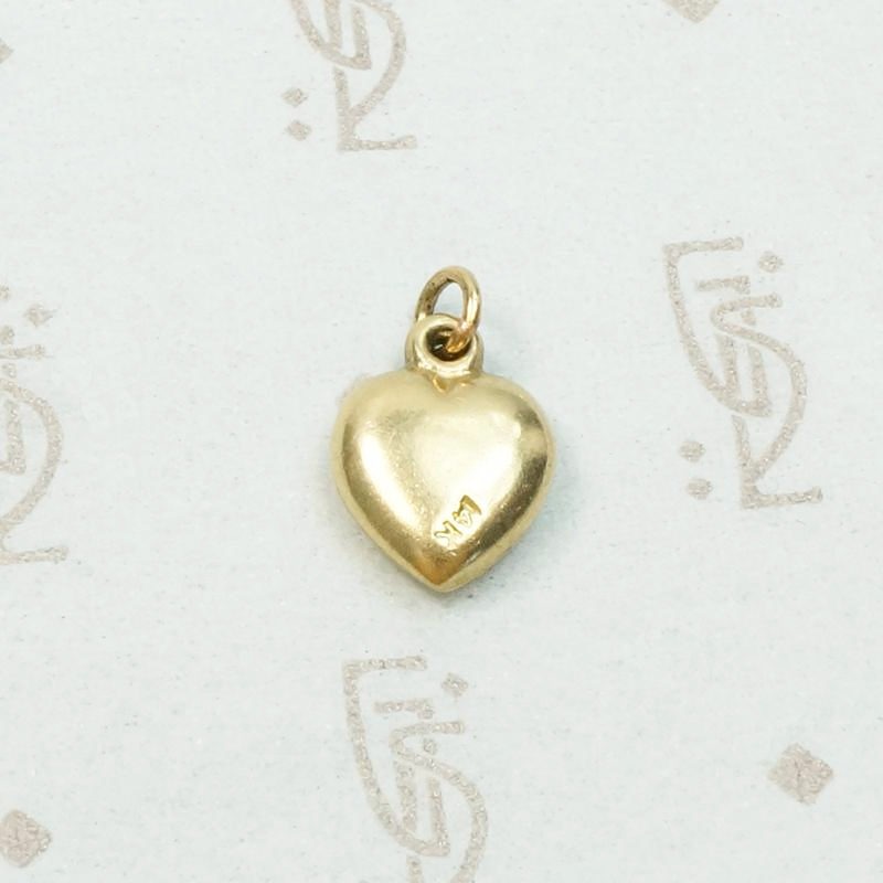 Endearing Wee Rosy Gold Heart Charm