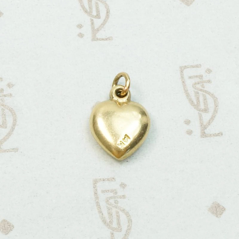 Endearing Wee Rosy Gold Heart Charm
