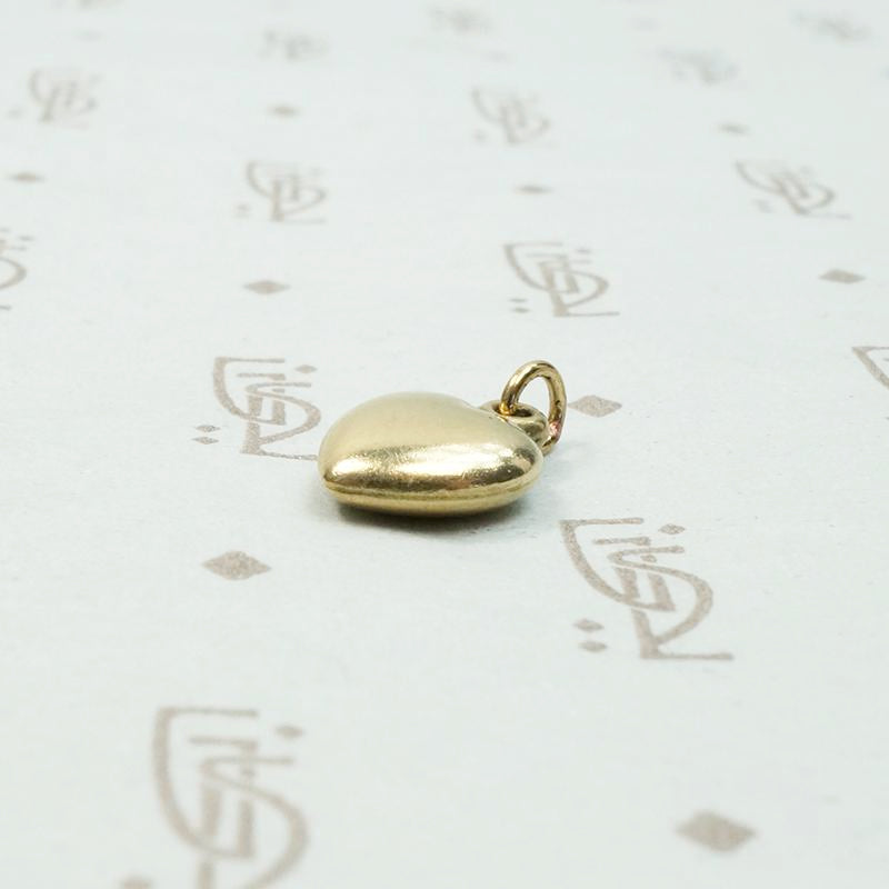 Endearing Wee Rosy Gold Heart Charm