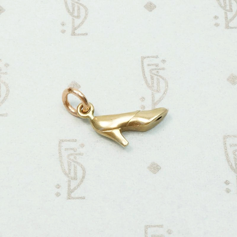 Gold High Heeled Shoe Charm