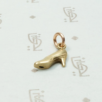 Gold High Heeled Shoe Charm