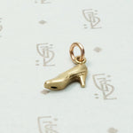 Gold High Heeled Shoe Charm