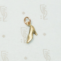 Vintage High Heeled Pump Gold Charm
