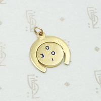 I Love You Spinner Charm in Horseshoe Frame
