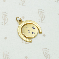 I Love You Spinner Charm in Horseshoe Frame