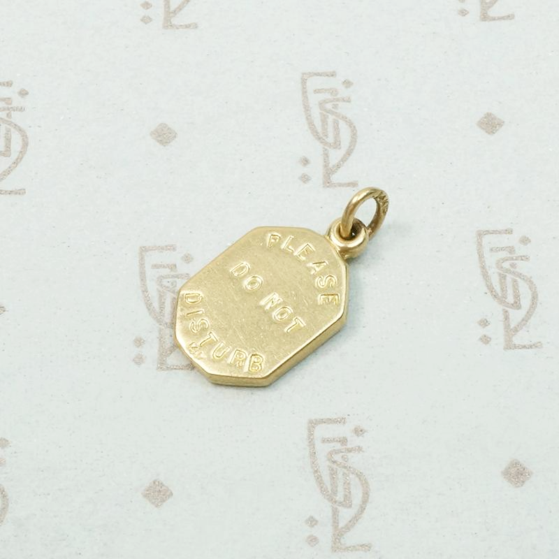 Please Do Not Disturb Charm in Gold