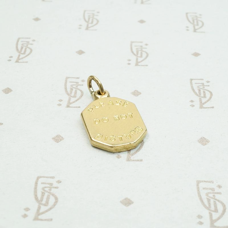 Please Do Not Disturb Charm in Gold
