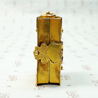 Finest French Book Locket in Engraved 18K Gold
