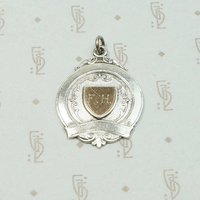 WWII RAF Cricket Medal Silver & Gold Fob