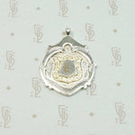 Engraved Gold on Silver English Medal Fob