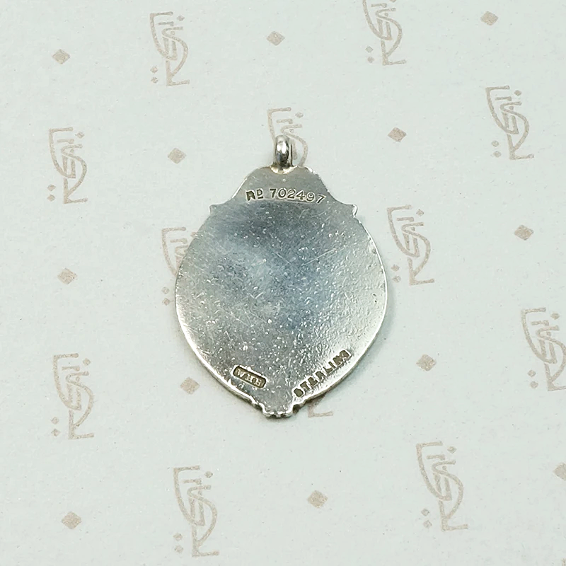 Elegant Rose Gold Shield on Silver Medal Fob