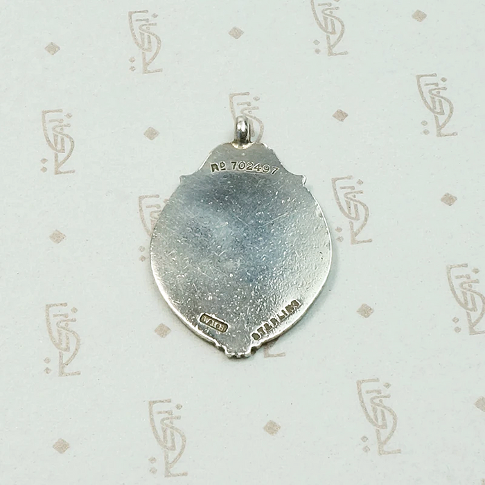 Elegant Rose Gold Shield on Silver Medal Fob