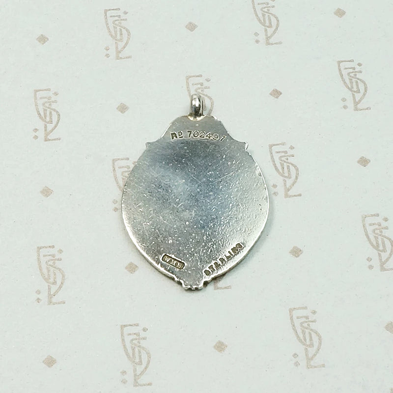 Elegant Rose Gold Shield on Silver Medal Fob