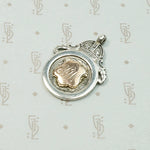 Double Sided Gold & Silver Medal Fob with Crown