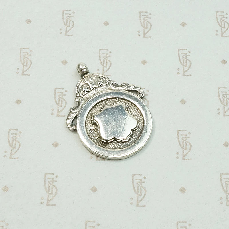 Double Sided Gold & Silver Medal Fob with Crown