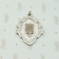 Edwardian English Gold on Silver Medal Fob