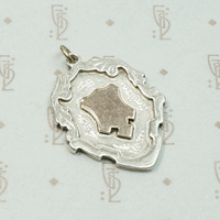 Edwardian English Gold on Silver Medal Fob