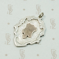 Edwardian English Gold on Silver Medal Fob