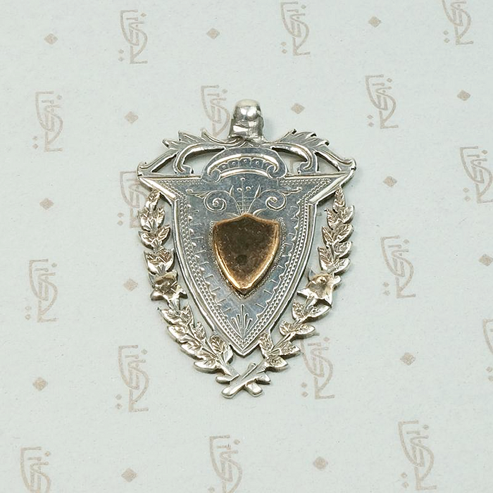 Gold & Silver Fob with Aesthetic Movement Engraving