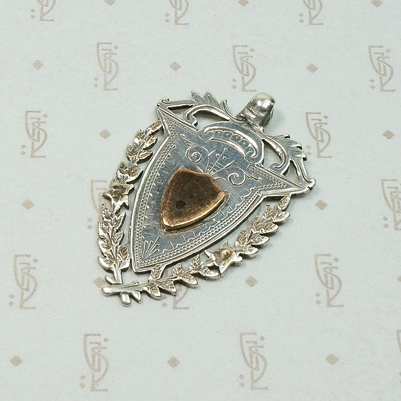 Gold & Silver Fob with Aesthetic Movement Engraving