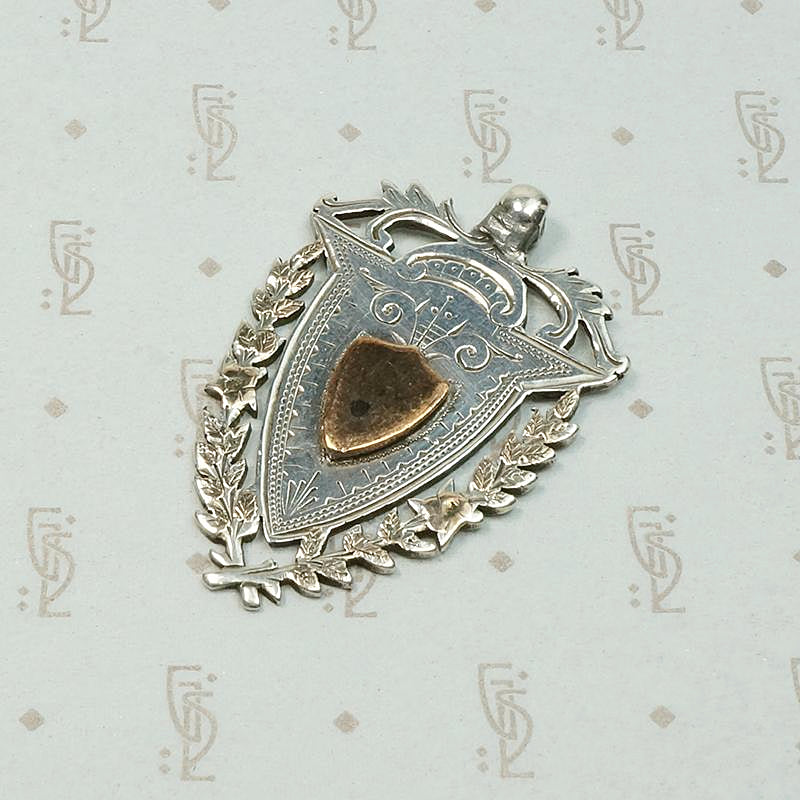 Gold & Silver Fob with Aesthetic Movement Engraving