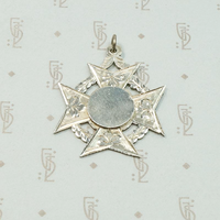 Maltese Cross Fob Engraved with Clover