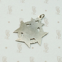 Maltese Cross Fob Engraved with Clover