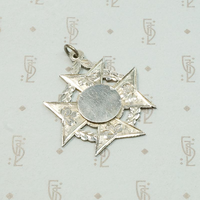 Maltese Cross Fob Engraved with Clover
