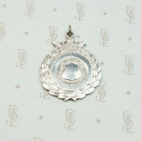 Laurel, Shield & Crown Silver Medal Fob