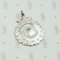 Laurel, Shield & Crown Silver Medal Fob