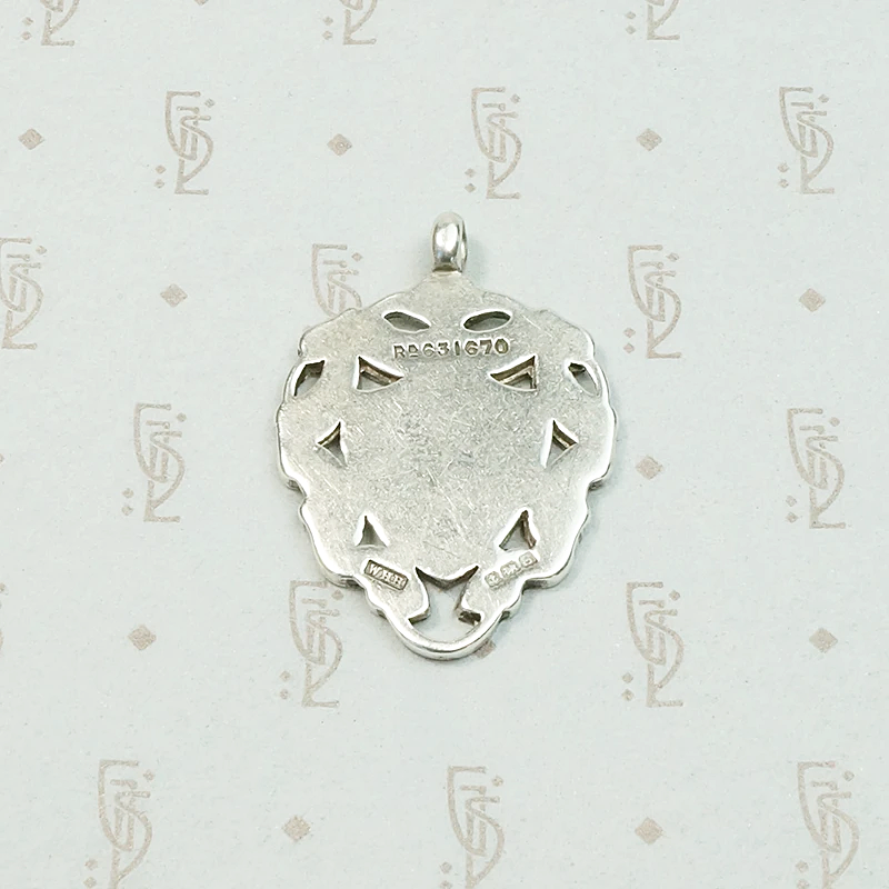 1940s Sterling & Gold English Medal Fob
